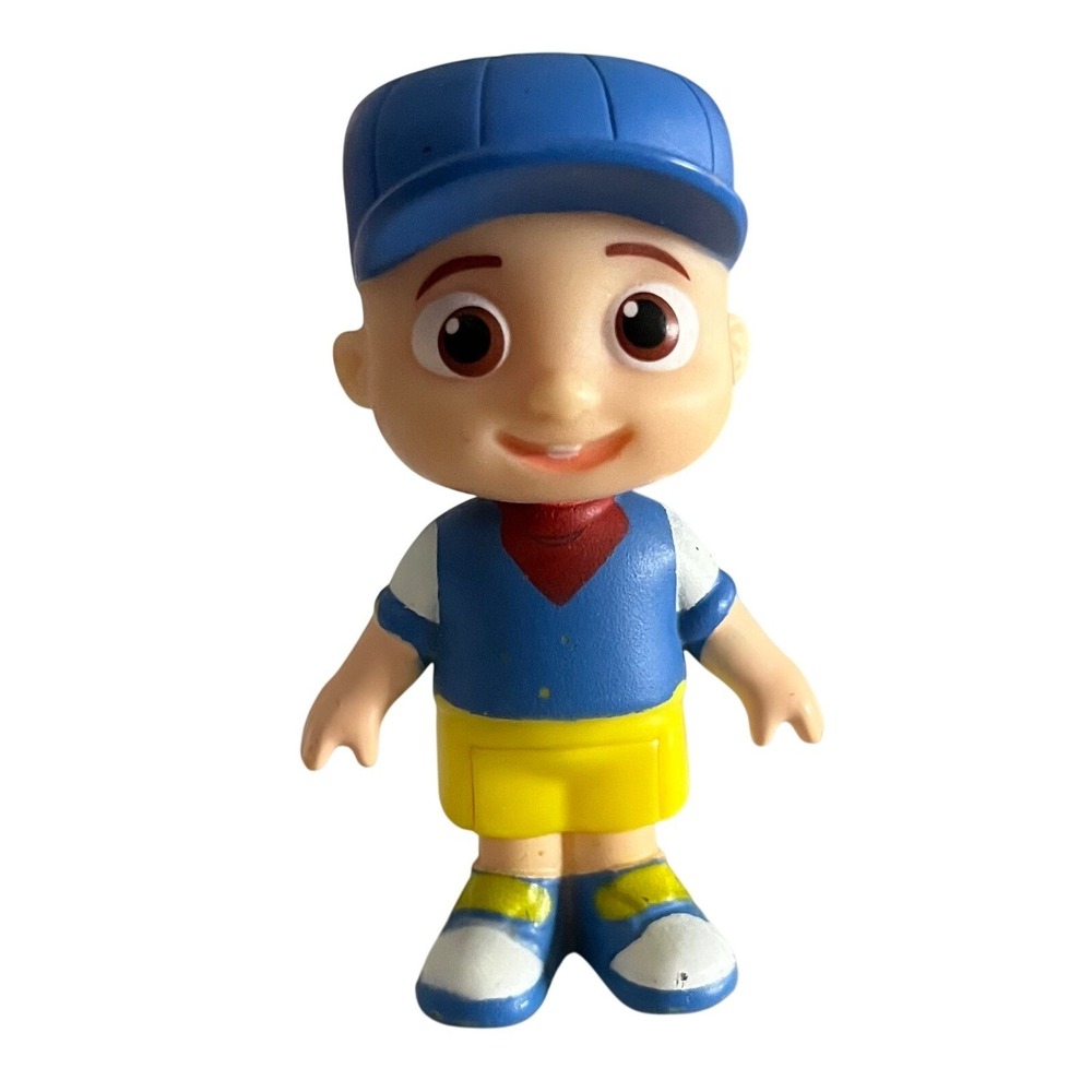 CoComelon TomTom Figure Jazwares Moonbug‎ Blue Hat Yellow Shorts 2021 Toy